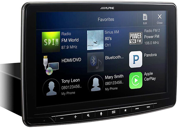 Alpine iLX-F309 HALO9 AM-FM-audio-video Receiver 9-inch Touch Screen and Mech-less Design - Single-DIN Mounting