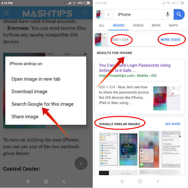 How To Perform Reverse Image Search Online And Phone Mashtips How To Perform Reverse Image Search Online And Phone Mashtips