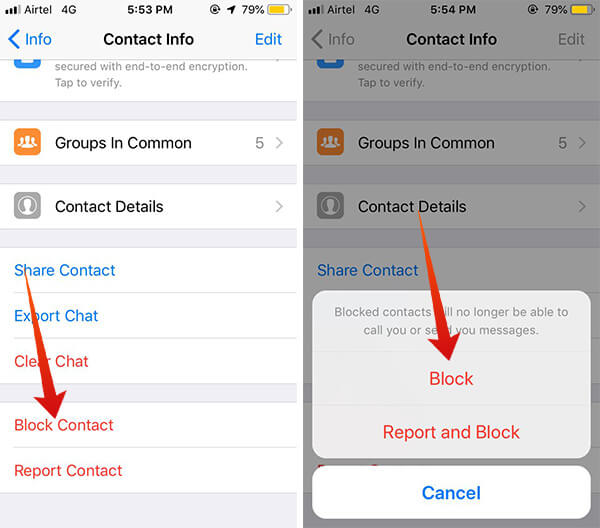 Guide to Block a contact on WhatsApp using iPhone