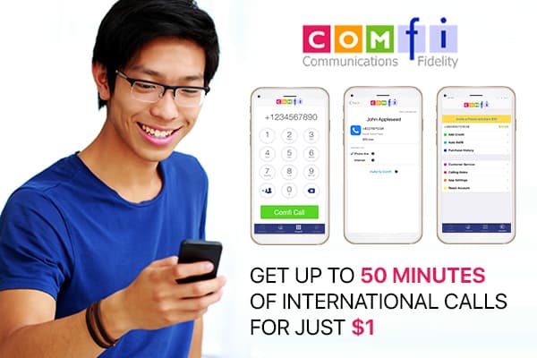 Comfi App 10 Mins Call Abroad