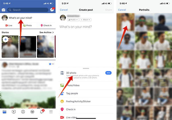 Howto Create 3D Photos and Post on Facebook