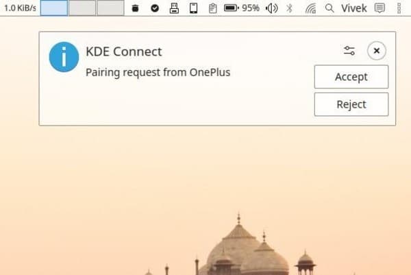 KDE Connect Notification