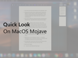 Quick Look on MacOS Mojave -F
