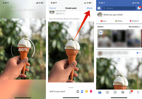 How to Create 3D Photos On Facebook Using iPhone - MashTips