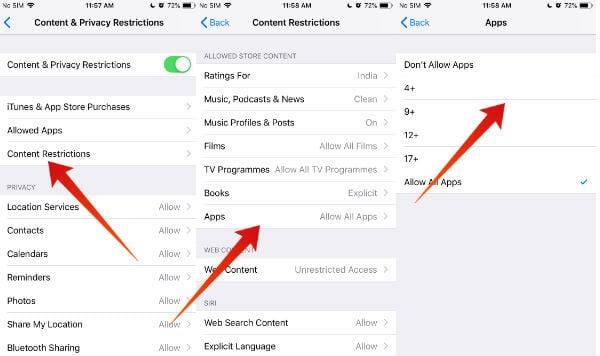 iPhone Lock WhatsApp using Restrictions