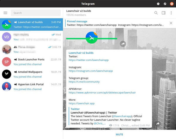 Telegram Desktop on Linux