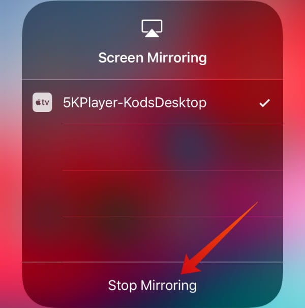 Stop iPhone Screen Mirroring