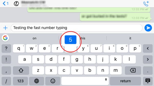 iOS Keyboard Number Type