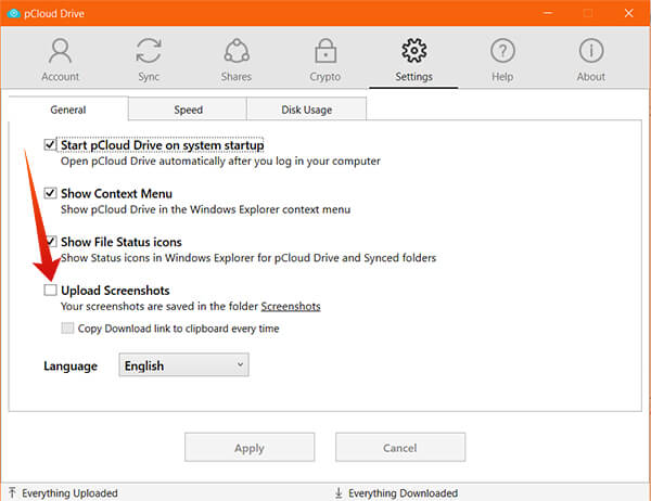 How to Auto Upload SCreenshots to pCloud