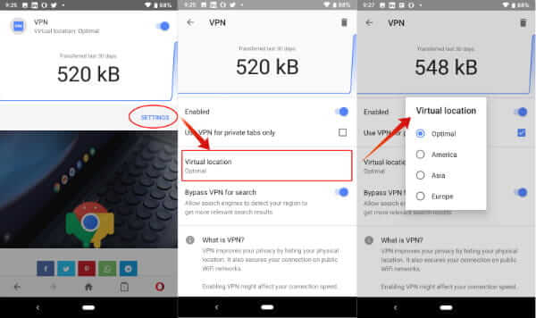 How to Enable Free VPN on Opera Browser for Android - 60