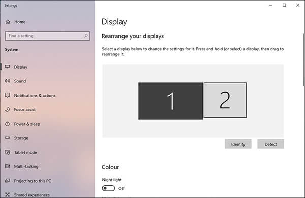 Set up dual monitors on Windows 10