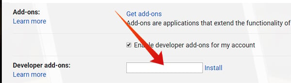 Install Developer Add-ons using Deployment ID