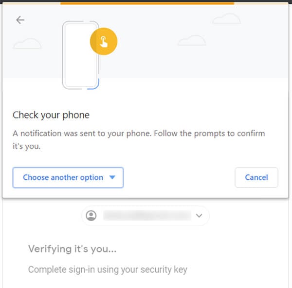 Login on Google using Android Security Key
