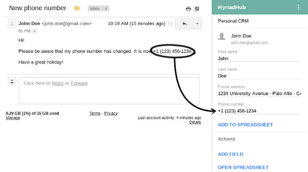 MyriadHub on Gmail