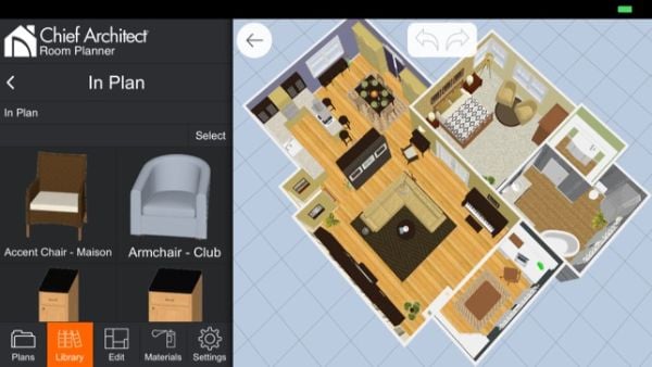 3D visualizing in Room Planner app