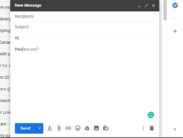 Smart Compose feature on Gmail