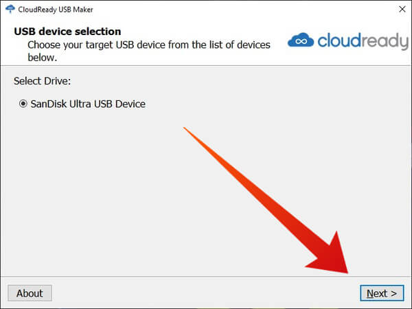 create CloudReady USB installation