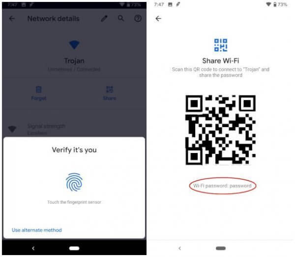 Android Q WiFi QR Code