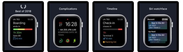 App in the Air travel app for Apple Watch