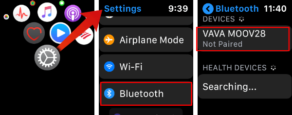 Apple Watch Bluetooth Setting