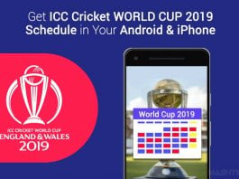 Get ICC Cricket WORLD CUP Schedule Android iPhone