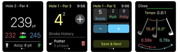 Golf GPS ++ app for Apple Watch