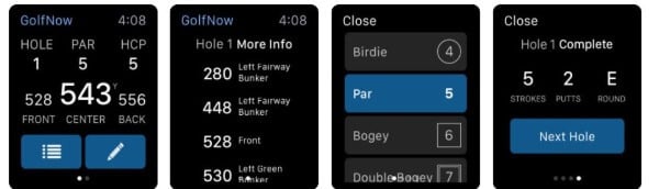 GolfNow Tee Times app for Apple Watch