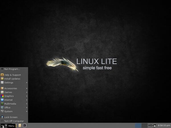 Linux Lite Ubuntu lightweight desktop