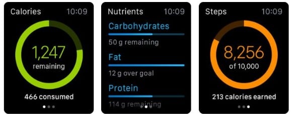 MyFitnessPal fitness tracking app for Apple Watch