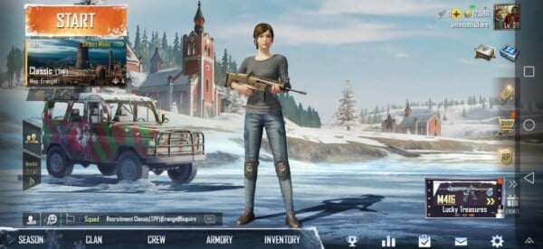 PUBG Mobile Welcome Screen