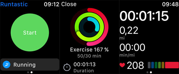 Workout tracker for Apple watch