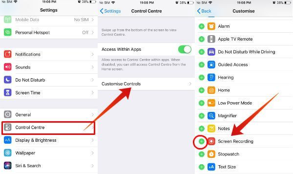 How to Record iPhone Screen with Control Center - 69