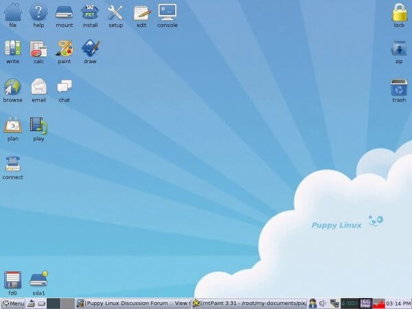 Puppy light Linux distro