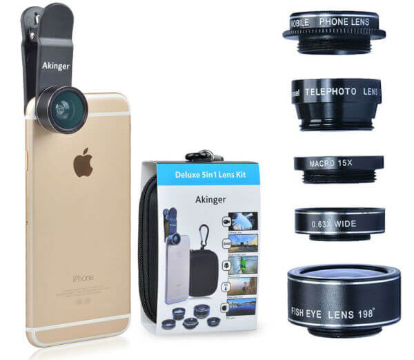 Phone Camera Len,Wiilkac 12 in 1 Phone Lens Kit with Selfie Stick Tripod,Wide Angle,Zoom Lens Macro Len,Fisheye Lens,CPL Starburst,Kaleidoscope Lens,Color Filters Compatible iPhone X/8/7 Samsung