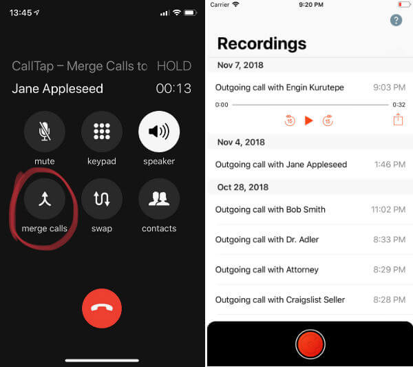 CallTap App An Easy and Secure Way to Record iPhone Calls MashTips