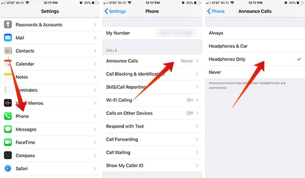 How to enable AirPods Announce Call on iPhone
