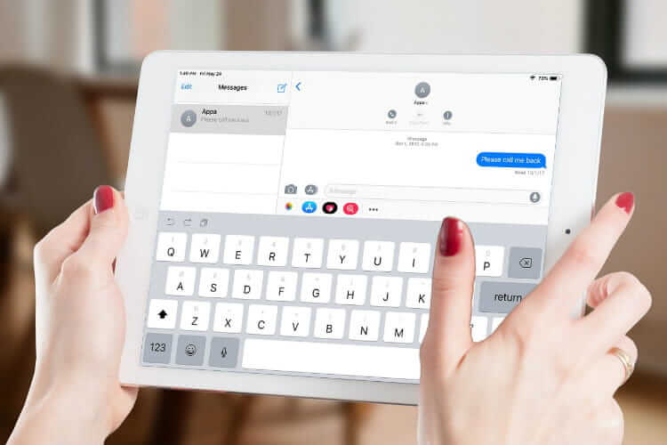 how to get messages on ipad with phone number