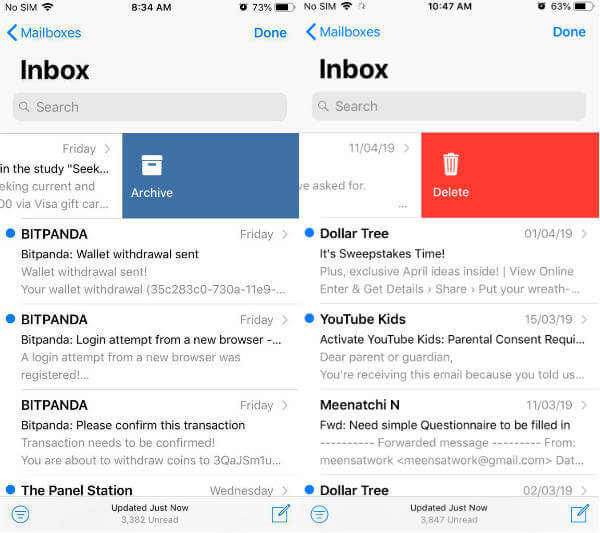 iPhone-delete-or-archive-email