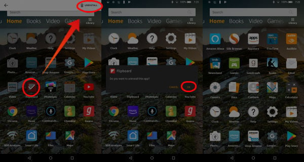 Amazon Fire Uninstall App Direct