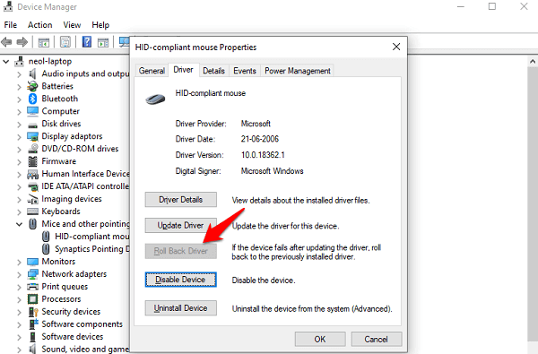 cursor disappears windows 10 after sleep