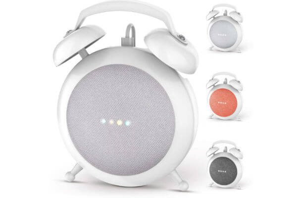 Google Home Mini Retro Alarm Clock Stand