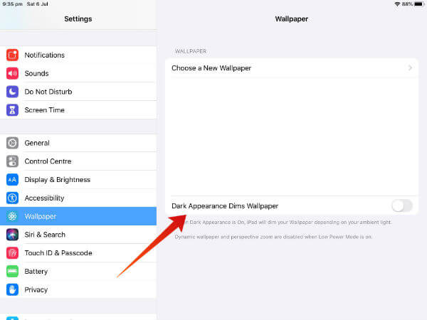 iPad OS  How to Configure Dark Mode on iPad - 91