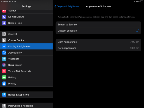 iPad OS  How to Configure Dark Mode on iPad - 58