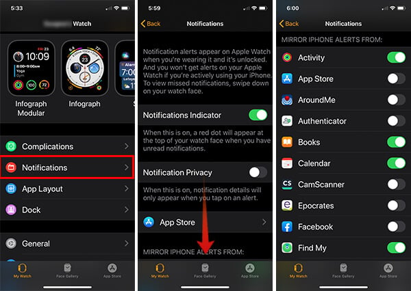 Disable Apple Watch Notifications from iPhone Steps