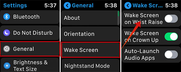 Disable Wake on Wrist Raise for Apple Watch