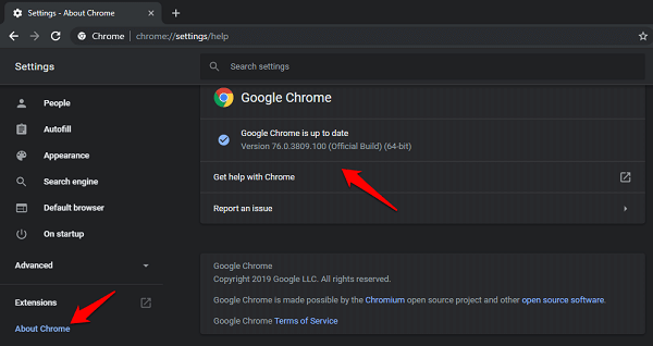 chrome not saving settings