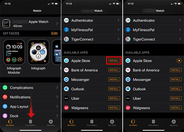 Install Available Apps from iPhone on to Apple Watch