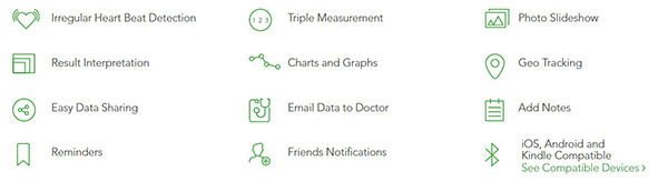 QardioArm Blood Pressure Monitor Features