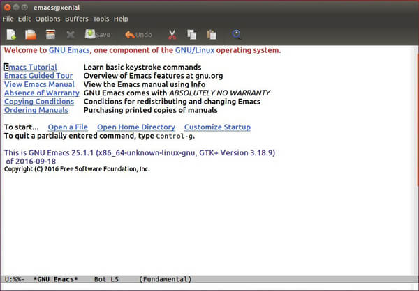 GNU Emacs Linux