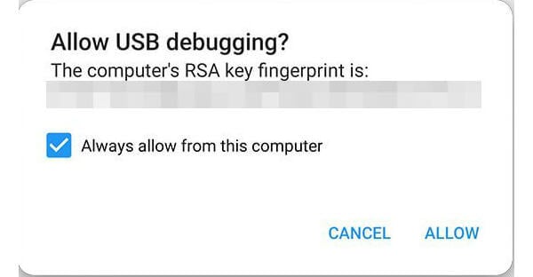Allow USB Debugging Android Phone